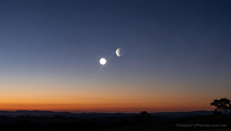 Vênus e Júpiter, os dois planetas mais brilhantes do céu, terão uma conjunção nos dias 11 e 12 de agosto.