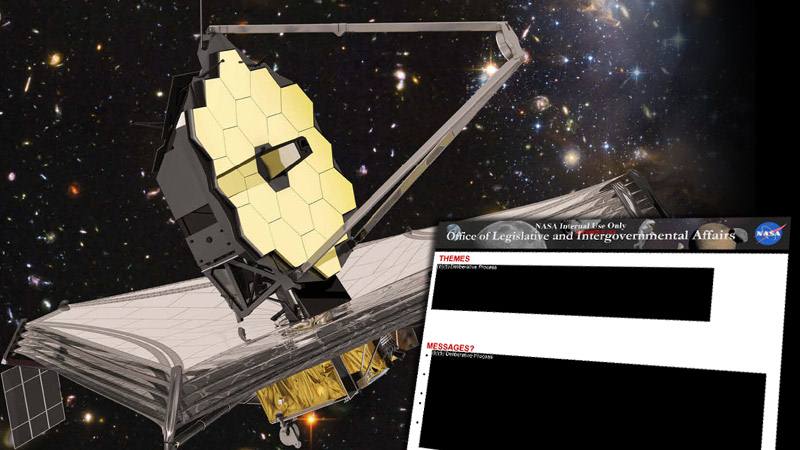 Informações -chave de censura da NASA do telescópio espacial James Webb e liberam a controvérsia