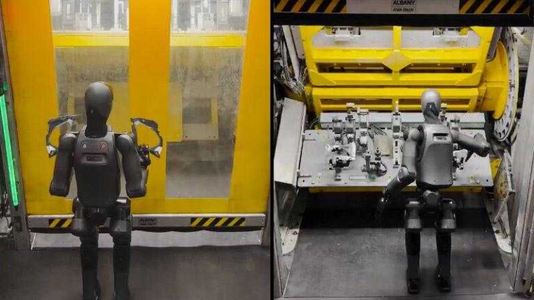 Robô humanoide trabalha há cinco meses na linha de produção da BMW.
