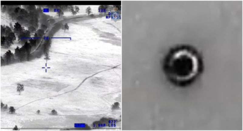 Captura de tela do vídeo que supostamente mostra um OVNI durante uma incursão sobre a base de Lakenheath.