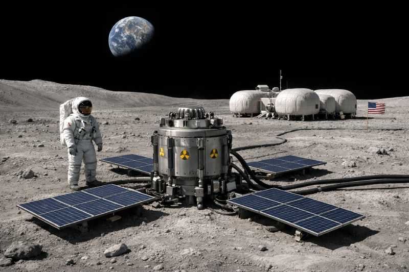 NASA e DOE planejam instalar reator nuclear na Lua até 2030