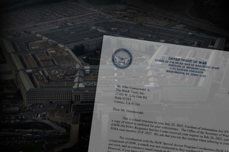 Pentágono se recusa a buscar arquivos do programa OVNI Immaculate Constellation