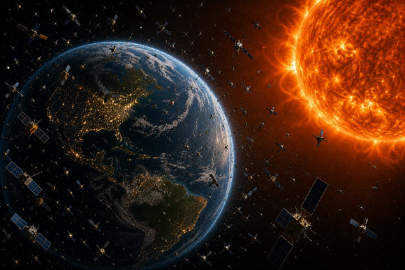 Estudo Revela Aceleração da Queda de Lixo Espacial com Atividade Solar