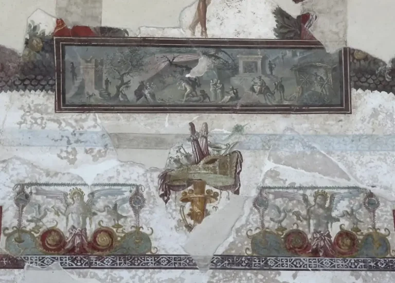 Fresco de Dionísio e Ariadne é restaurado em Pompeia