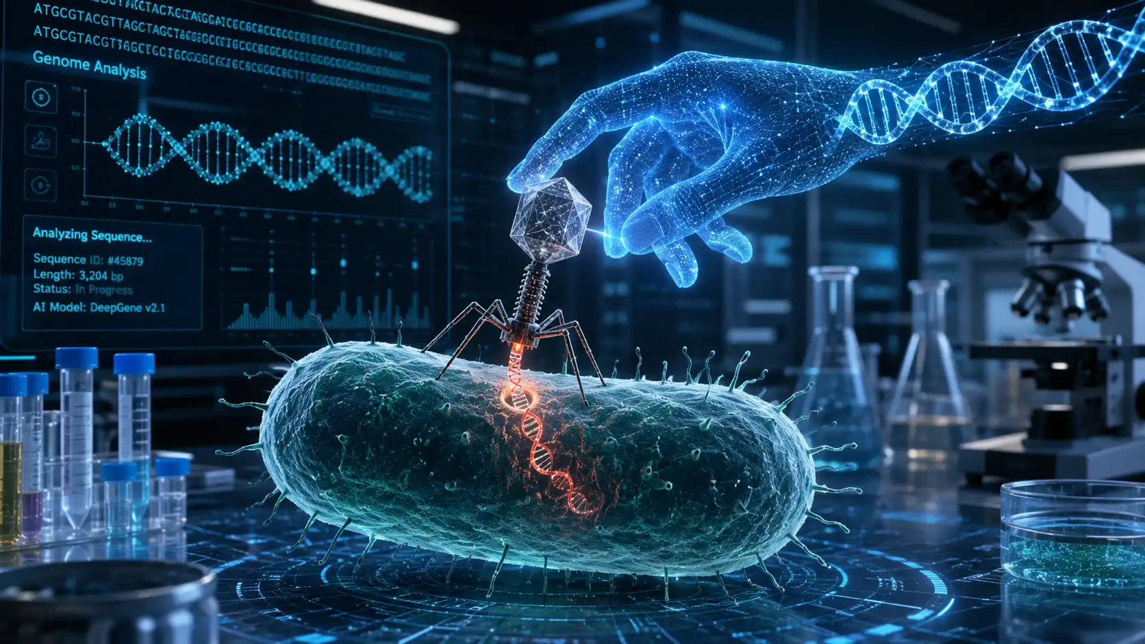 IA cria primeiros vírus sintéticos funcionais em laboratório